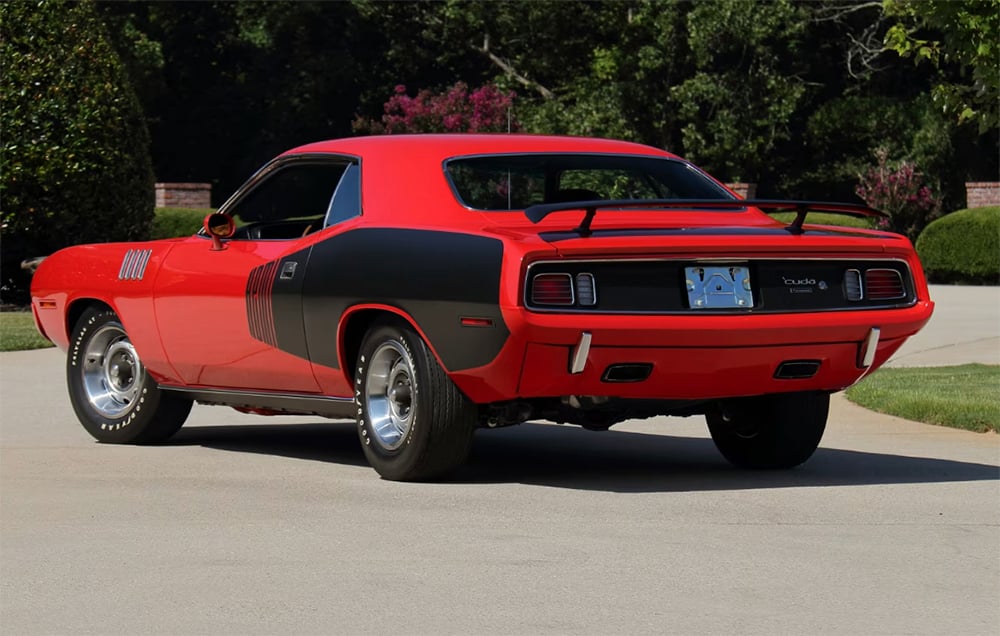 1971 red Hemi Cuda rear copy