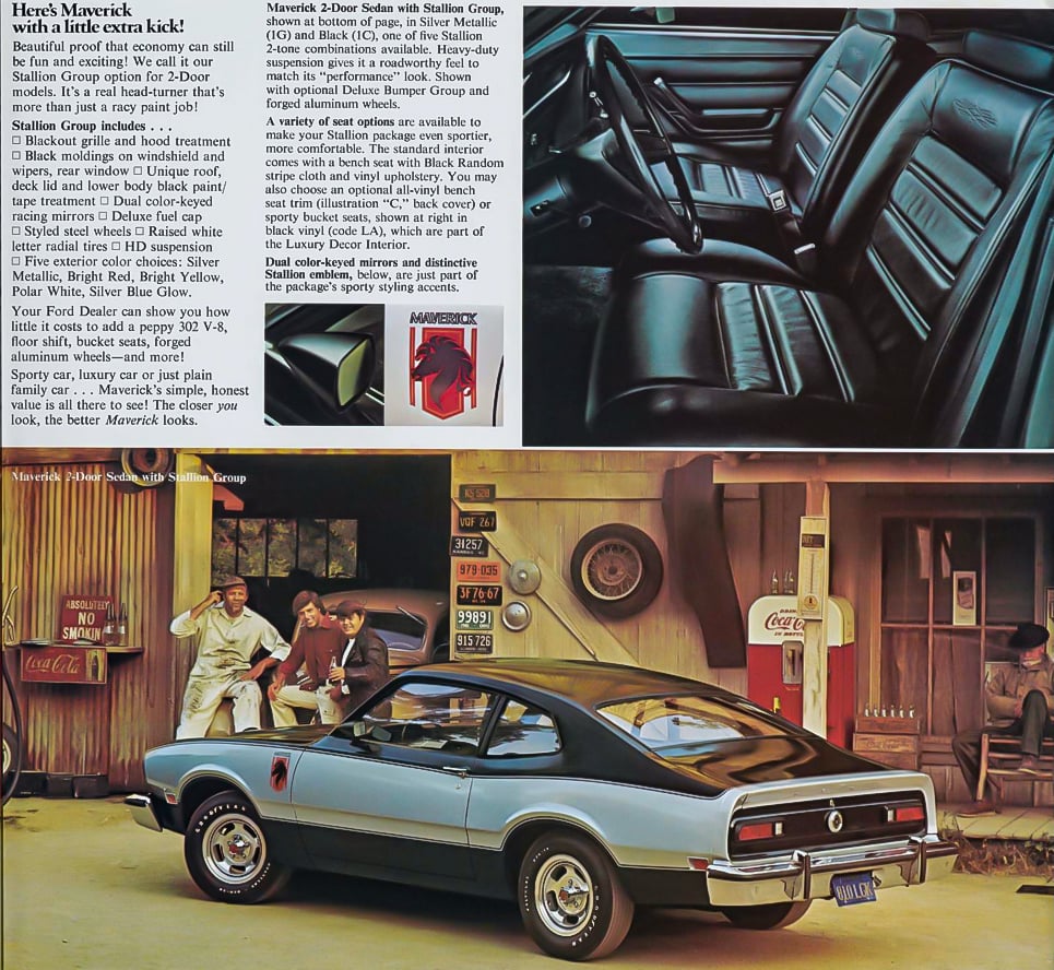 1976 Ford Maverick brochure 3rd page copy