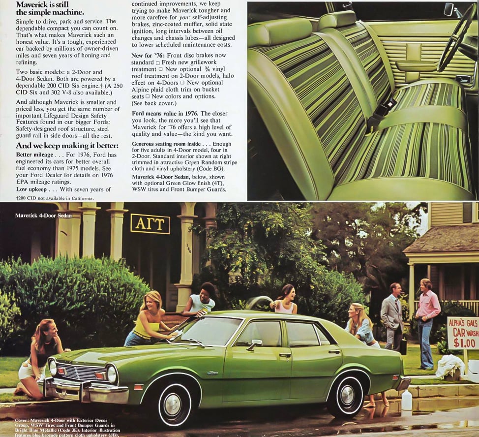 1976 Ford Maverick brochure another page copy