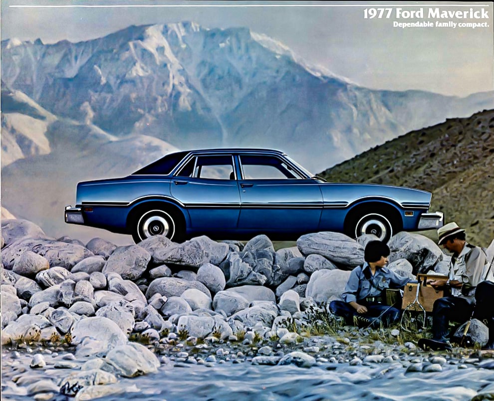 1977 Ford Maverick brochure cover copy