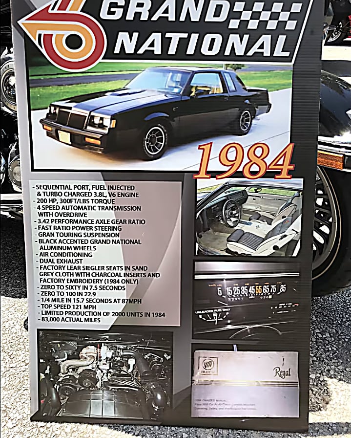 1984 Buick Grand National sign copy