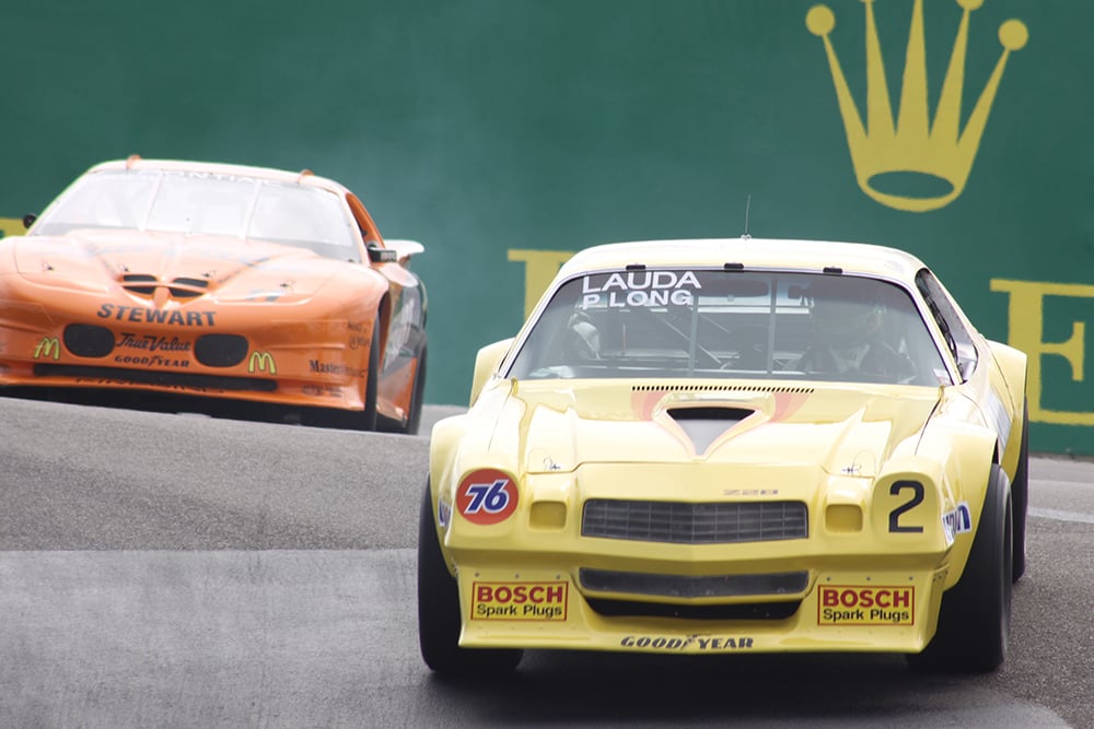 2 IROC Z28 Camaro yellow and Stewart orange Pontiac Trans Am IROC cork RF copy