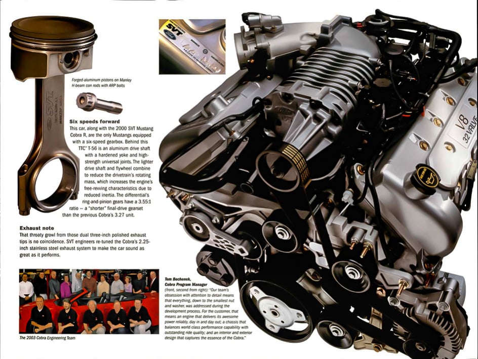 2003 Ford Mustang SVT Cobra brochure copy
