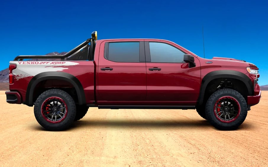 2024 Yenko Silverado side view maroon