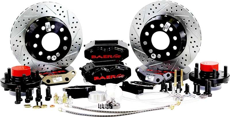 4301433B 1955-57 Passenger Car 58-68 ImpalaFull Size Baer 11 SS4+ Front Disc Brake Set with Black Calipers