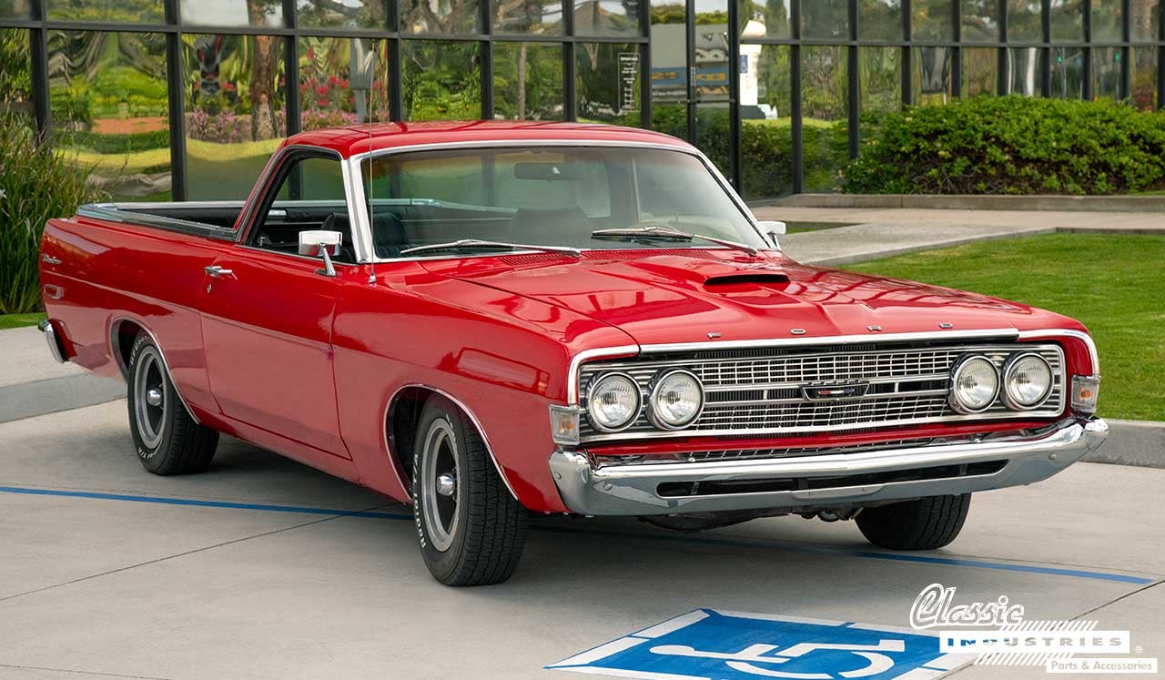 68_Ford_Red_Ranchero_Three_Fourth_Front_Lead