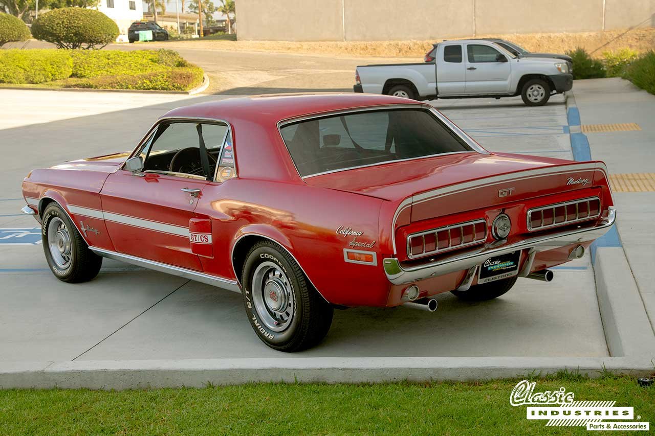 68_Mustang_GT_CS_Red_Three_Fourth_Rear