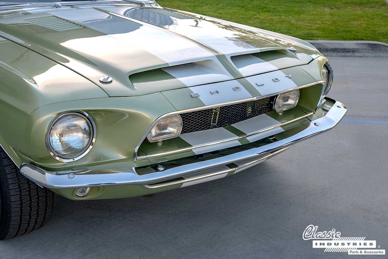 68_Shelby_Mustang_Green_White_Nose