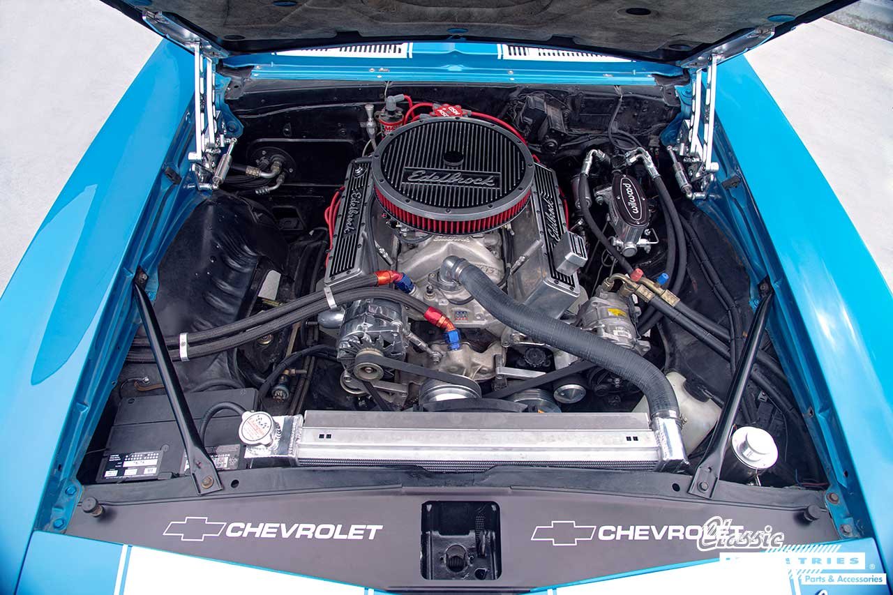 69_White-Over_Blue_Camaro_Engine