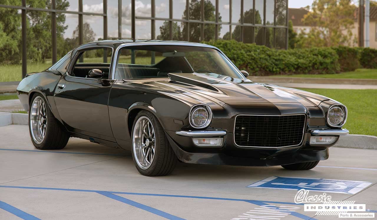 71_Camaro_SS_Black_Three_Fourth_Lead