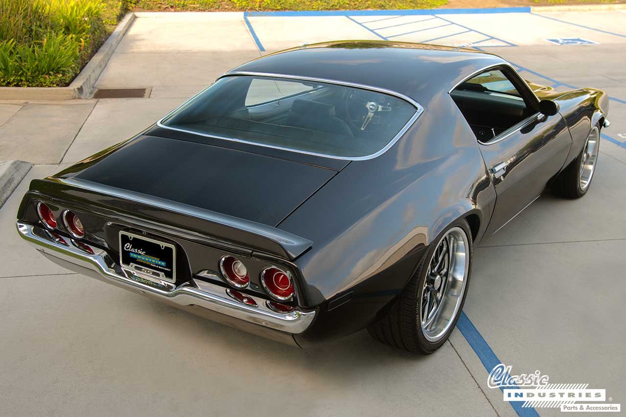 71_Camaro_SS_Black_Three_Fourth_Rear