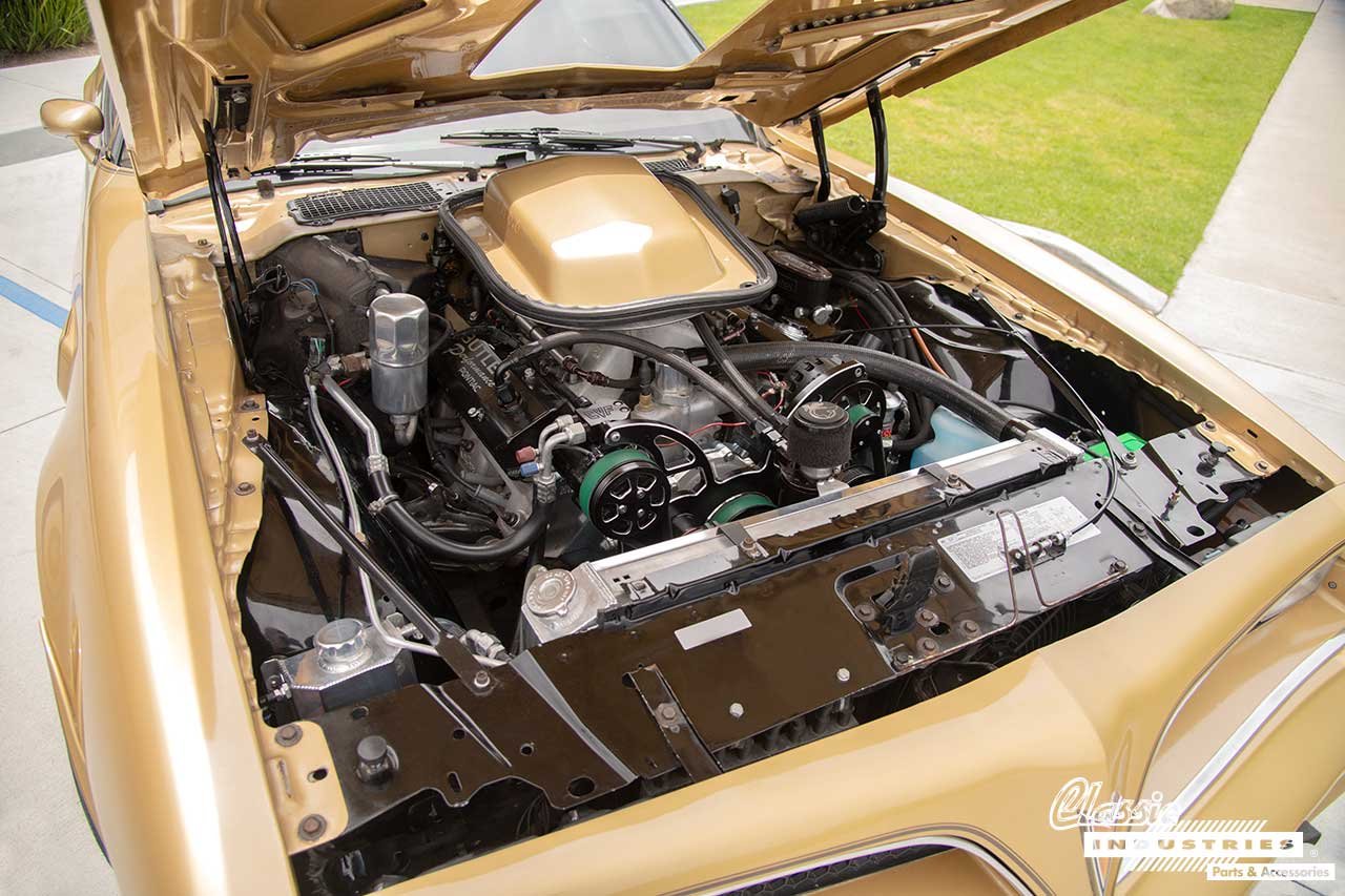 78_Pontiac_Firebird_Gold_Engine