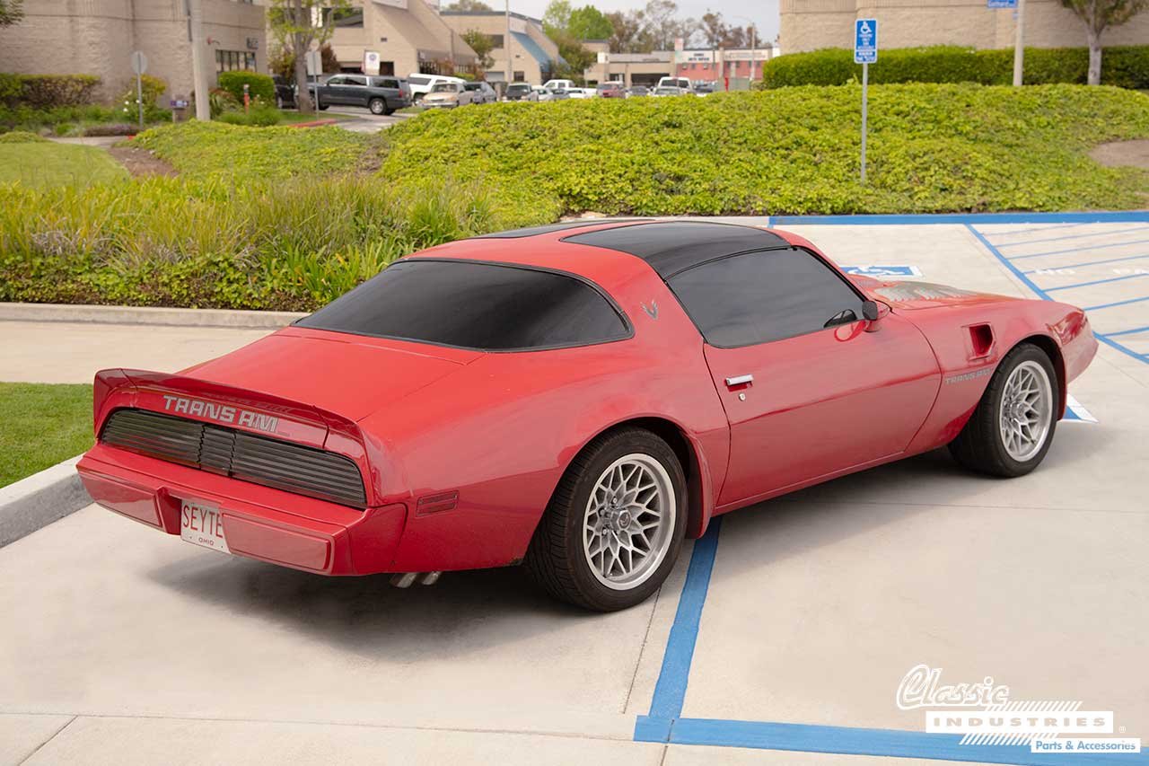 79_Red_Pontiac_Trans_AM_Three_Fourth_Rear