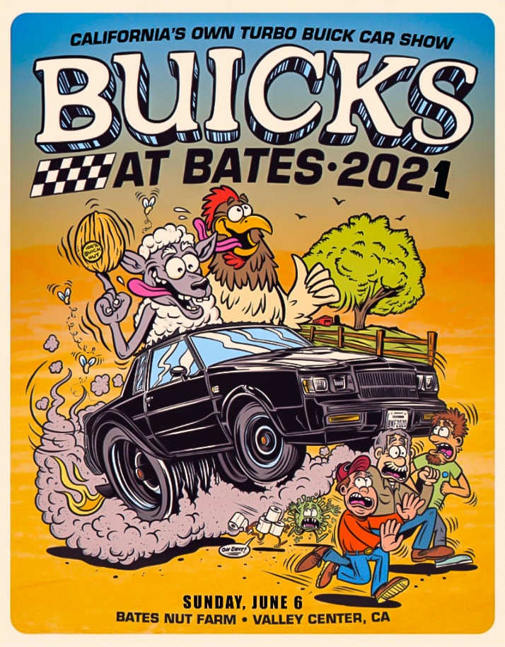 Buicks at Bates 2021 Phil Guy art copy
