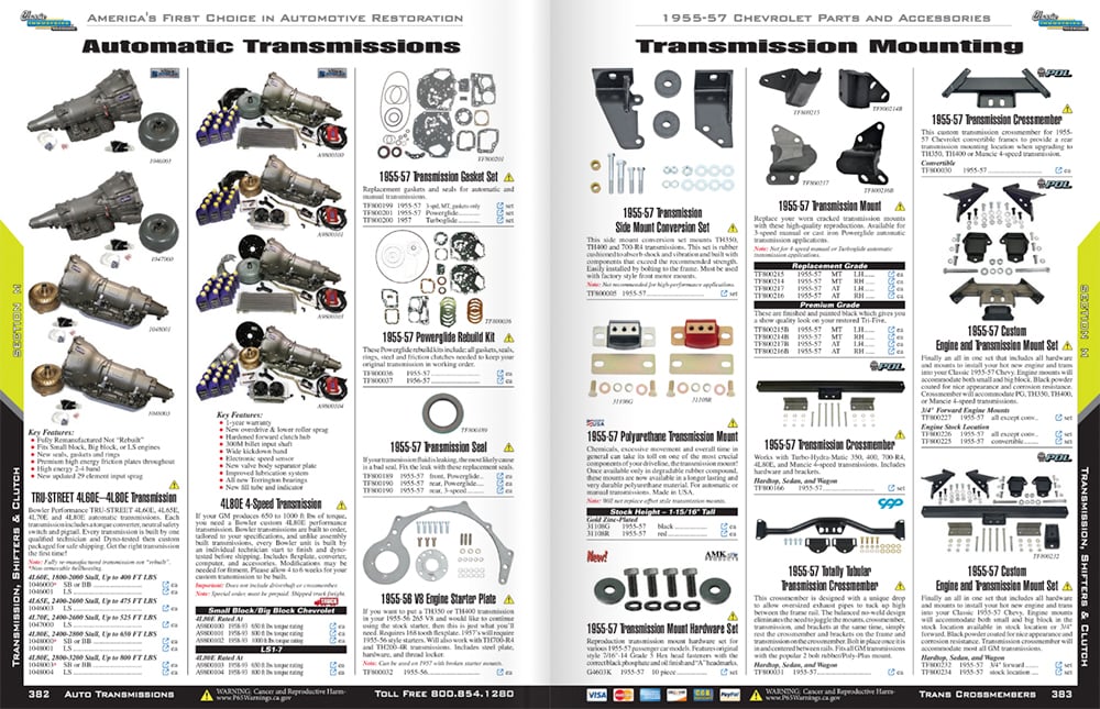 CI Tri Five digital catalog auto trans mounting 382 383 copy