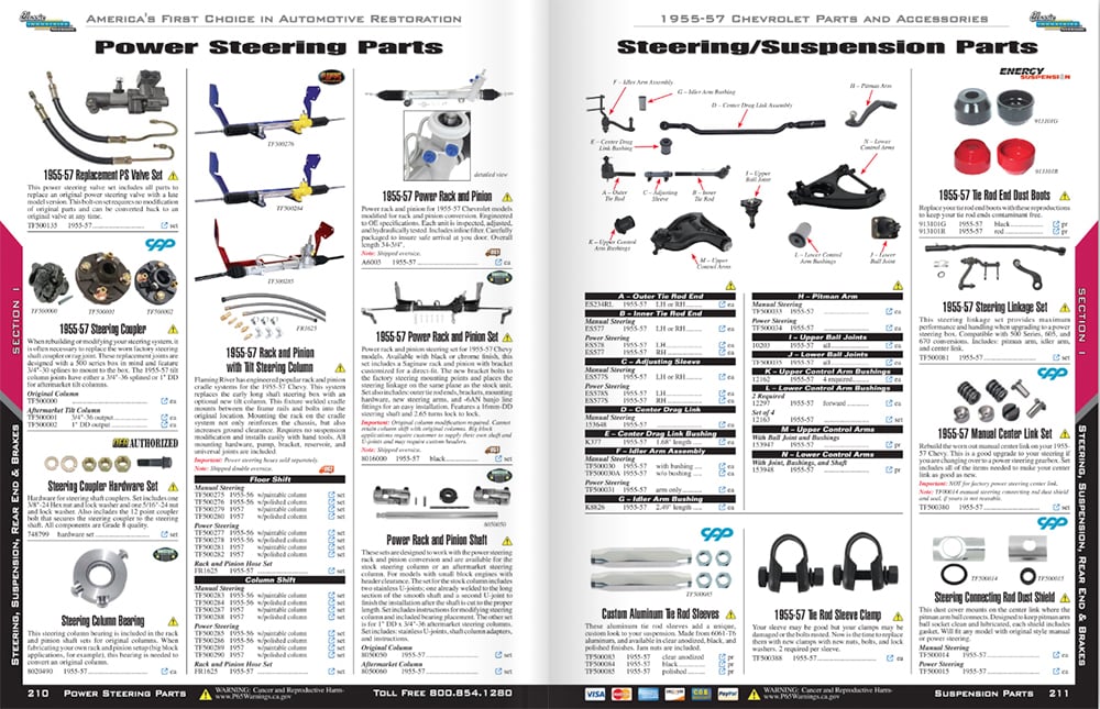 CI Tri Five digital catalog steering suspension 210 211 copy