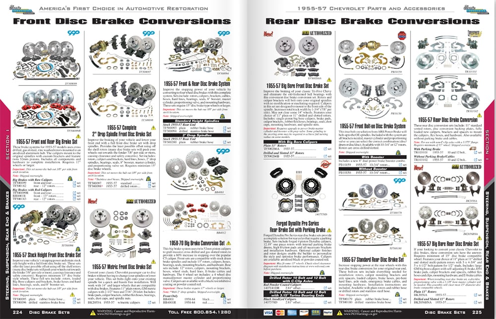 CI Tri Five digital front rear disc brake conversion 224 225 copy