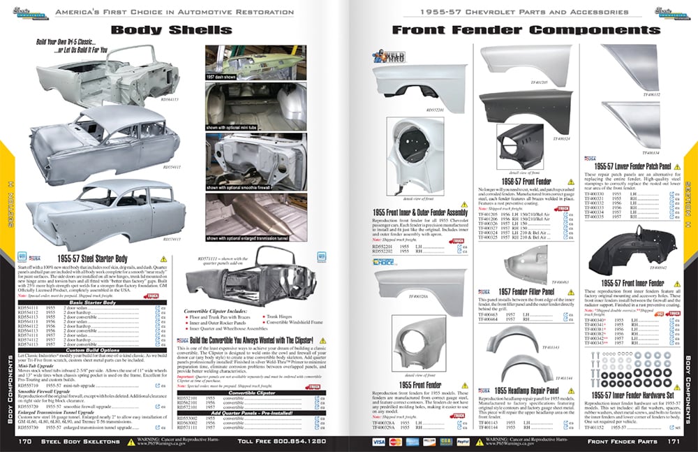 CI digital Tri Five body shell fenders 170 171 copy