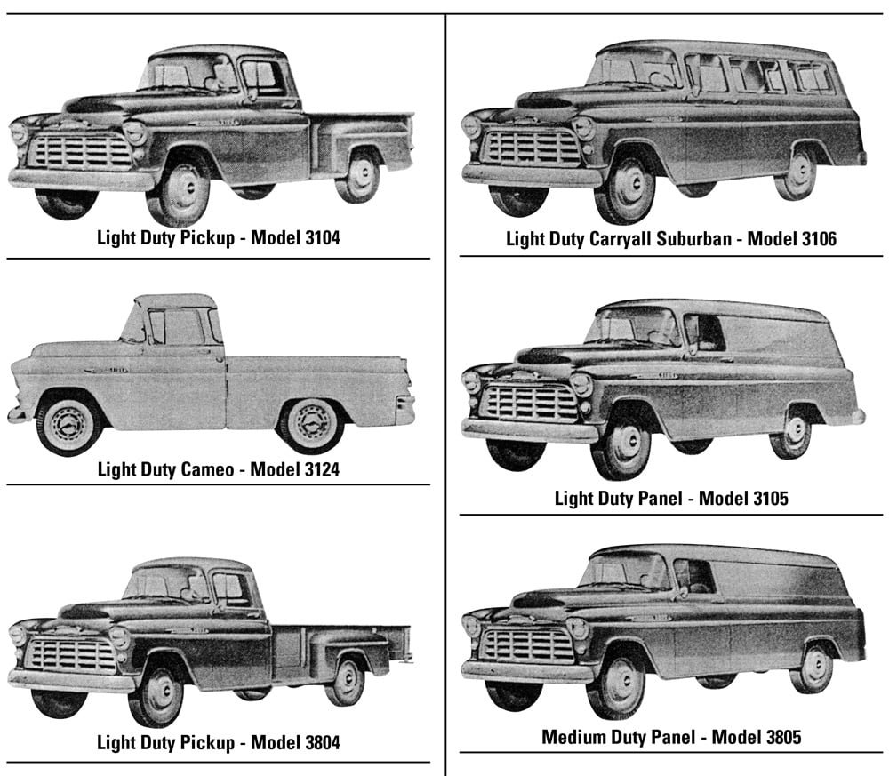1956 chevy truck frame specs