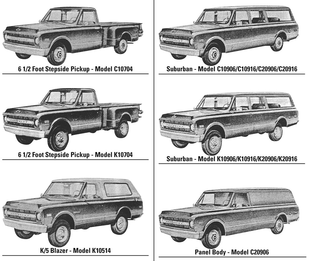 70s chevy truck models