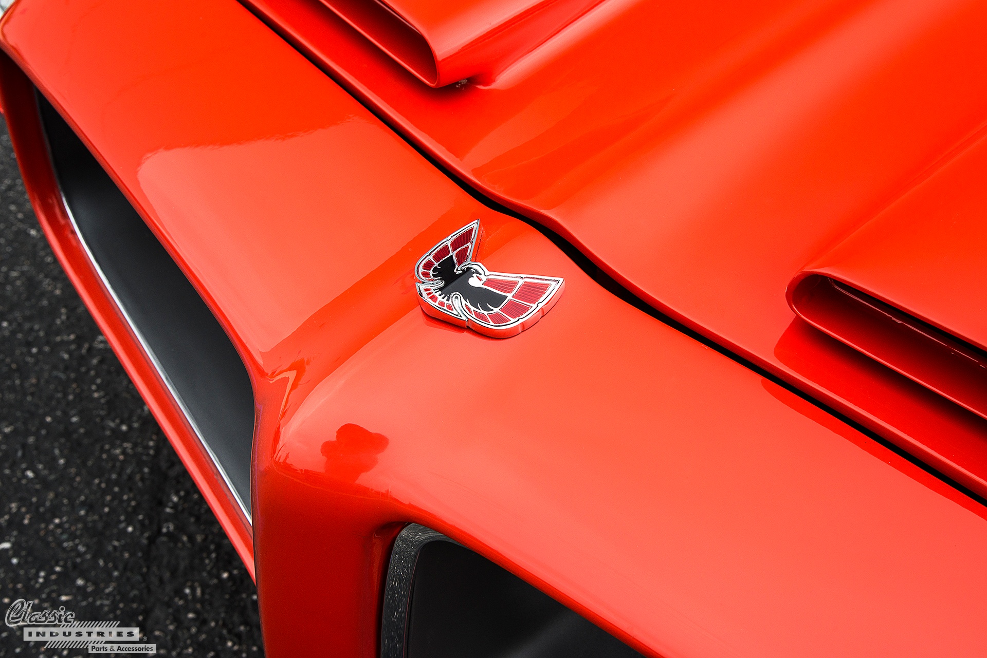 Orange Firebird Hood Emblem