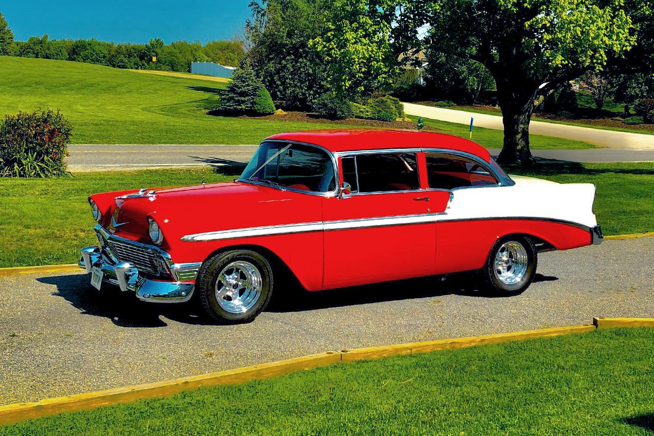 1956_Chevy_Bel_Air_red_white_1