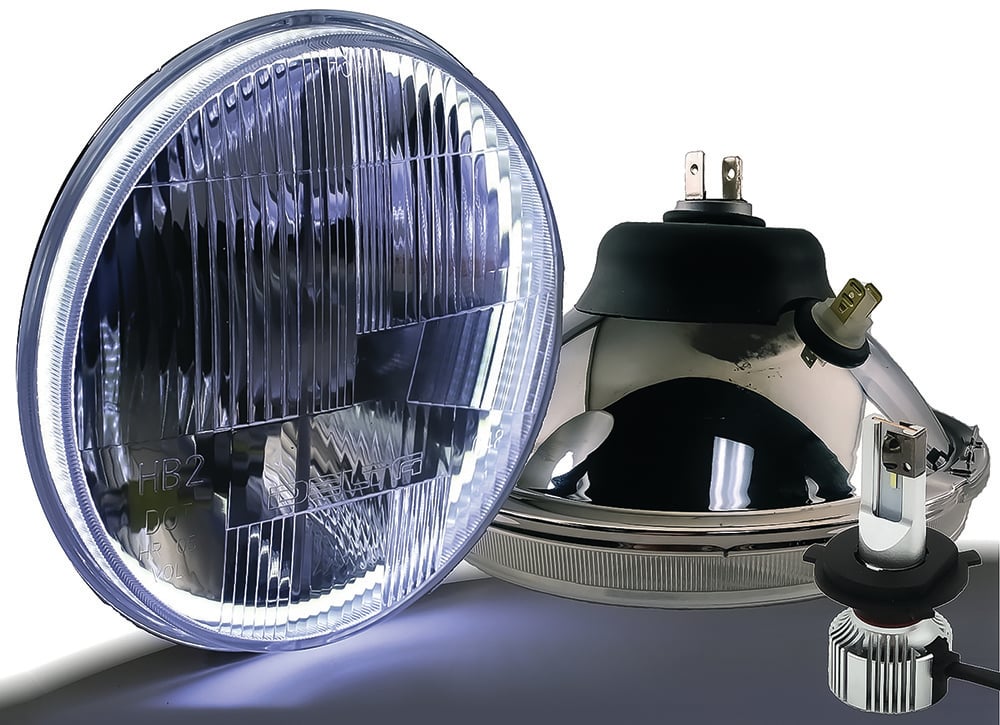 DA1159LH_Delta Lights DOT Modern 7 Round High Low Beam Headlight Kit Flat Lens 25W 6000K LED Bulbs w Halo & Blinkercopy