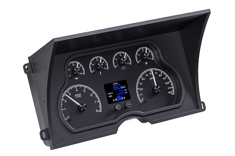 DD16051B 1988-94 GM Truck CK Models - Dakota Digital HDX Series Gauge Set - Standard Display (MPH) w Black Alloy Gauge Face