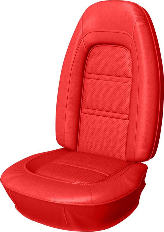 F1027300254 PUI red bucket seat upholstery 1973-75 vinyl copy