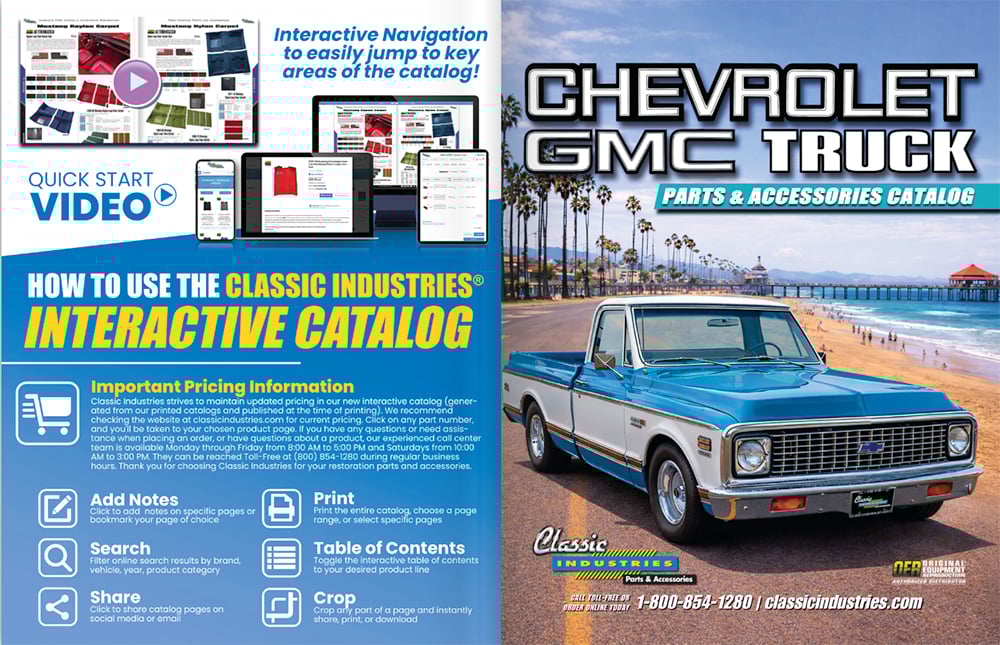 GM Truck digital catalog front and back cover copy