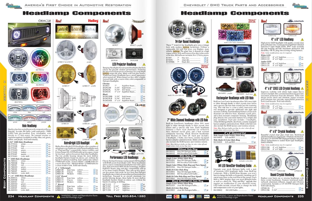 GM truck digital catalog headlights 234, 235 copy