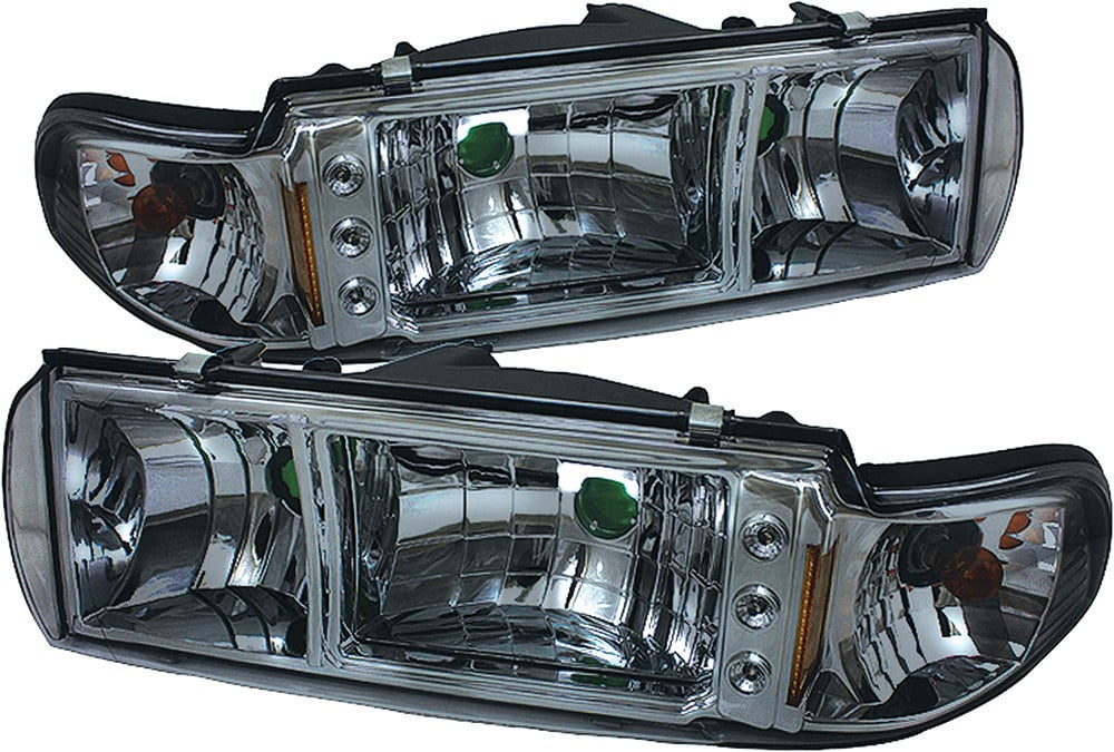 HL10010C 1991-96 Impala  Caprice Smoke 1 Piece LED Crystal Headlights copy