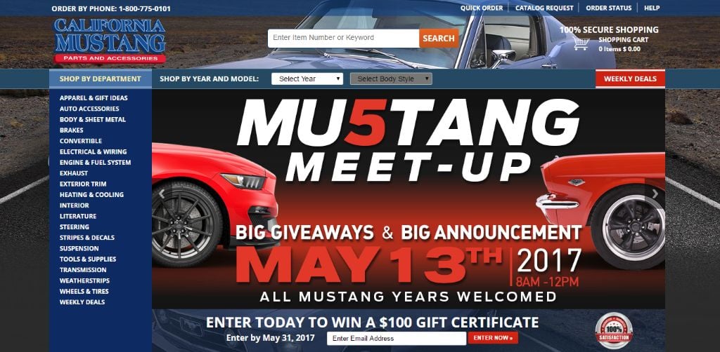 California Mustang web site