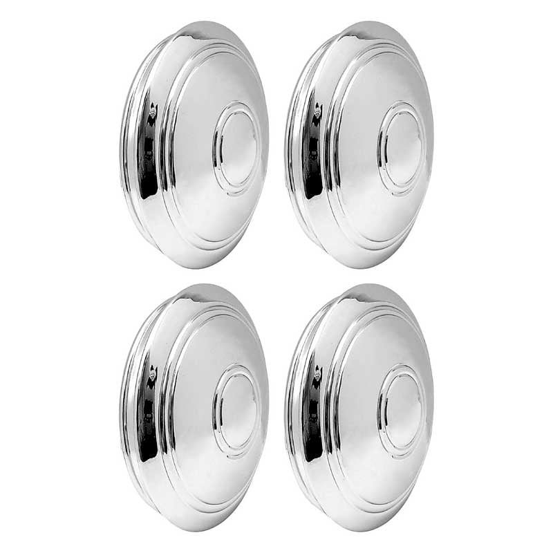 KIT_WR1003C Police Style Chrome Smoothie Wheel Cap Set 4 Without Logo