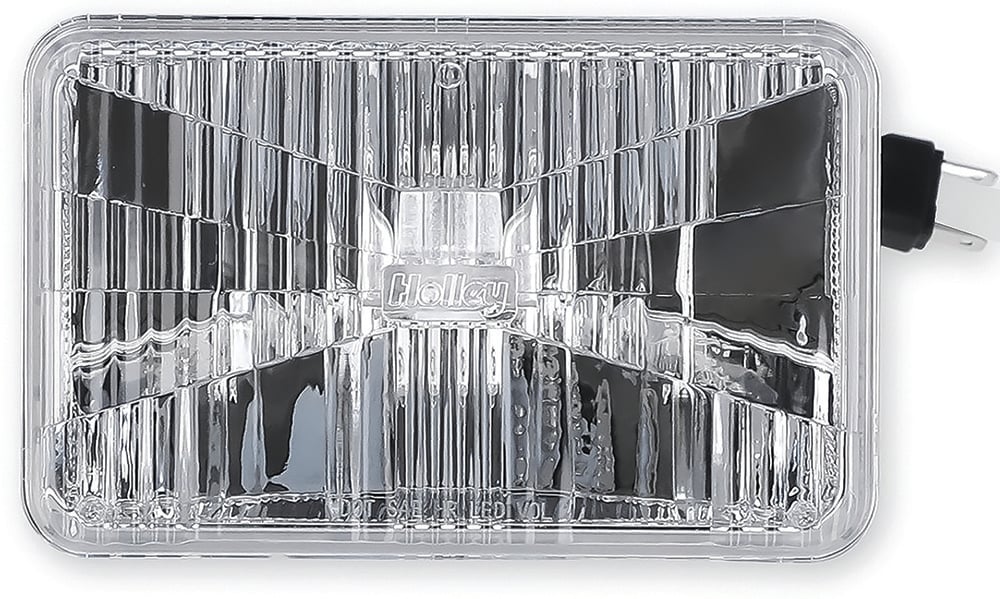 LFRB121_Holley RetroBright LED Sealed Beam Headlight 4x6 Rectangle High Beam Only Classic White copy