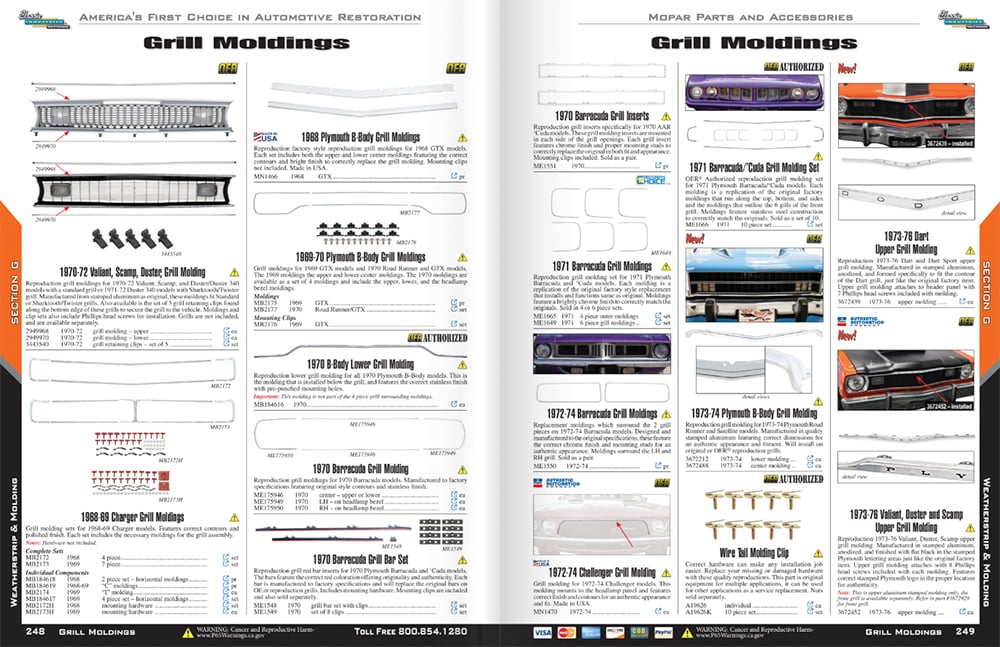 Mopar grill moldings pp 248-249 copy