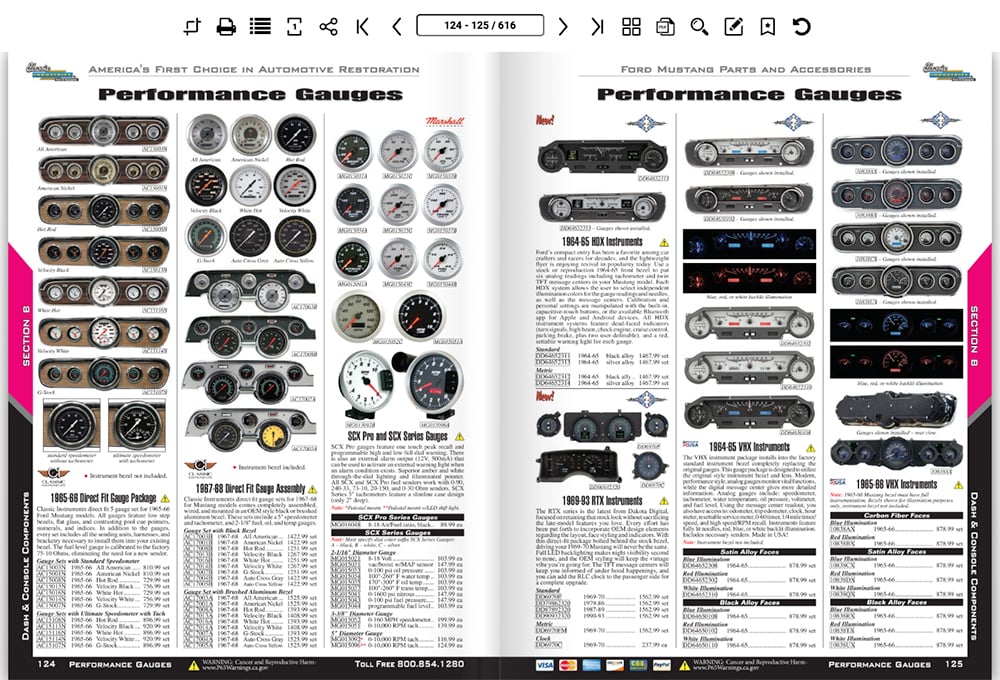 Mustang digital catalog gauges copy