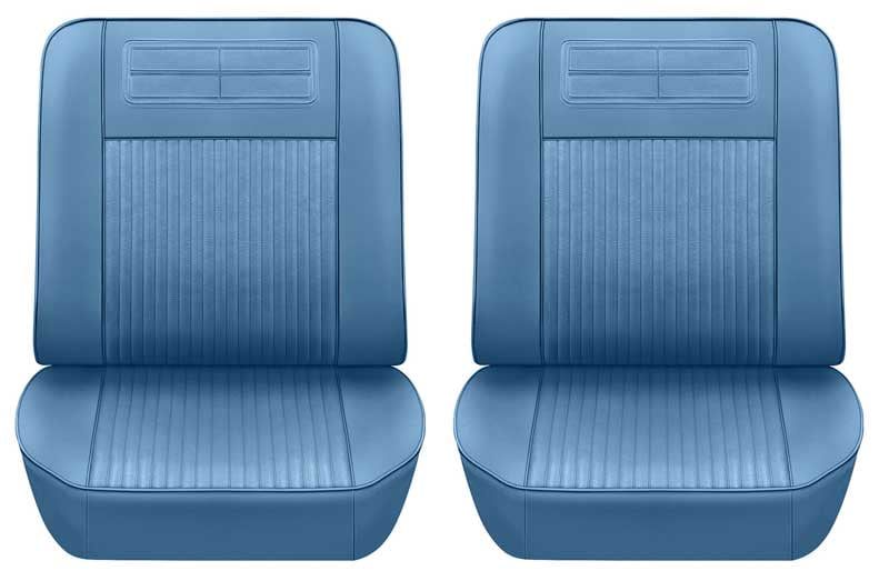NF63103 PUI 1962-64 Chevy II Nova SS; Front Bucket Seat Upholstery; Seville Grain Vinyl; Light Blue