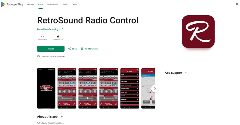 RetroSound Radio Control Google Play copy