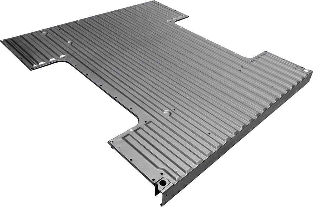 T70944B 1967-72 Chevy GMC Pickup Shortbed Fleetside Full Bed Floor Panel with Bracing 6.5 for Stock Tubs Premier Quality copy