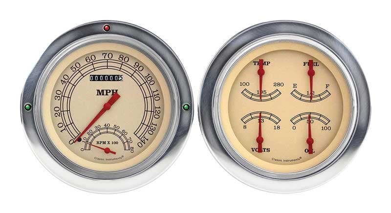 TG54020 1954-55 (1st series) Classic Instruments Chevrolet Truck Vintage Series Gauge Kit with Tachometer